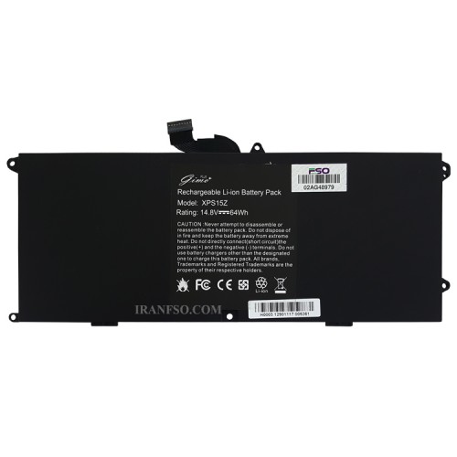باتری لپ تاپ دل XPS 15Z-0HTR7 Gimo Plus مشکی داخلی-64 وات ساعت