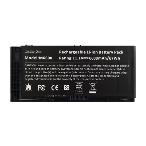 باتری لپ تاپ دل Precision M4700-M6600-9Cell مشکی-67 وات ساعت