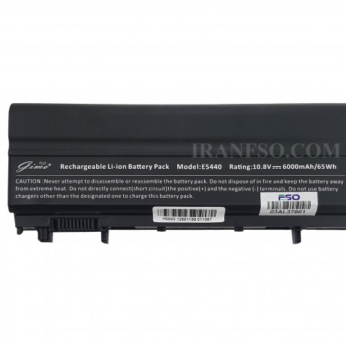 باتری لپ تاپ دل Latitude E5440-E5540_VV0NF 9Cell Gimo Plus مشکی-65 وات ساعت