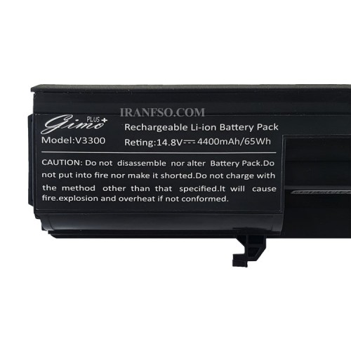 باتری لپ تاپ دل Vostro 3300-3350 8Cell Gimo Plus مشکی-4400 میلی آمپر ساعت