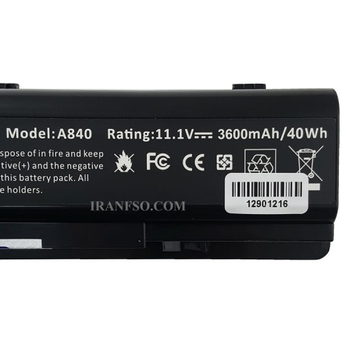 باتری لپ تاپ دل Vostro A840-A860-1015-6Cell مشکی-40 وات ساعت