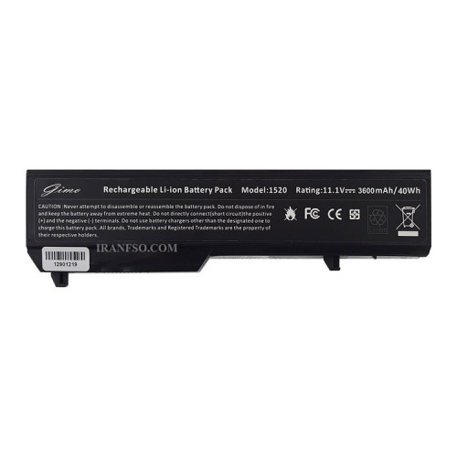 باتری لپ تاپ دل Vostro 1320-1520-6Cell مشکی-40 وات ساعت