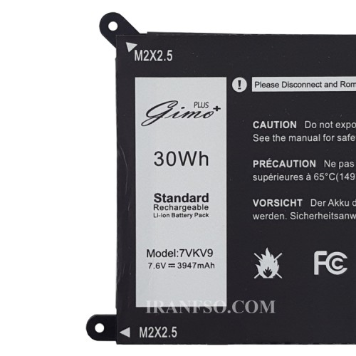 باتری لپ تاپ دل XPS 12 9250_7VKV9 Gimo Plus
