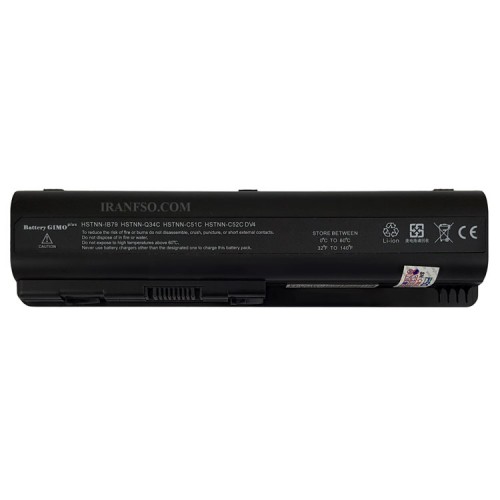باتری لپ تاپ اچ پی Pavilion DV4-CQ40-CQ60-6Cell Gimo Plus مشکی-49 وات ساعت
