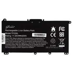 باتری لپ تاپ اچ پی Pavilion 14-CD_15-CD_HT03XL-TF03XL Gimo Plus مشکی-داخلی