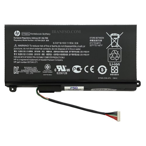 باتری لپ تاپ اچ پی ENVY 17T-3000_VT06XL داخلی اورجینال