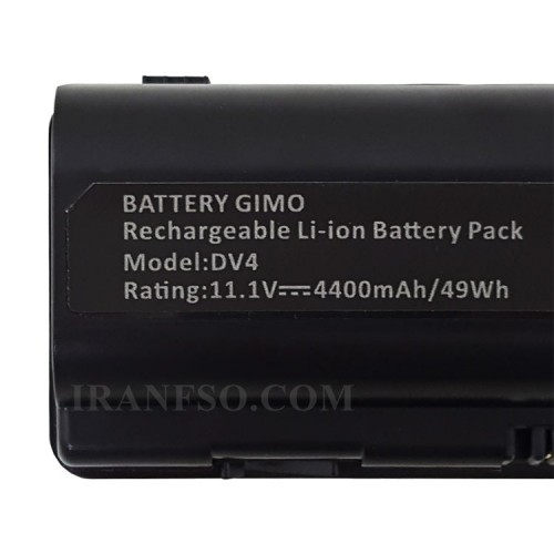 باتری لپ تاپ اچ پی Pavilion DV4-DV5_Compaq CQ40-CQ60-6Cell مشکی-49 وات ساعت