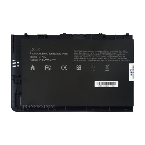 باتری لپ تاپ اچ پی EliteBook Folio 9470_I10C Gimo Plus مشکی-52 وات ساعت