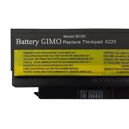 باتری لپ تاپ لنوو ThinkPad X220I 42T4865 مشکی