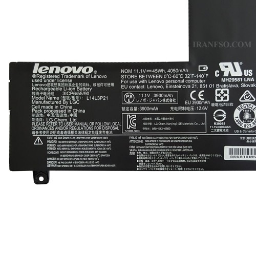 باتری لپ تاپ لنوو Yoga 500-14ISK_11.1V داخلی-اورجینال