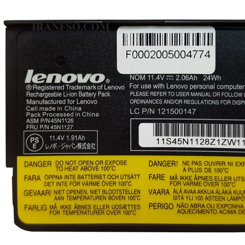 باتری لپ تاپ لنوو ThinkPad X260-T450-3Cell مشکی-اورجینال