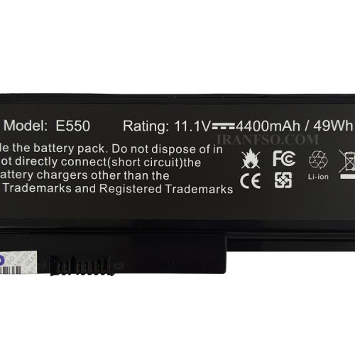باتری لپ تاپ لنوو ThinkPad E550-E555-E560_6Cell Gimo Plus مشکی-49 وات ساعت