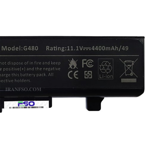 باتری لپ تاپ لنوو IdeaPad G580-G500 مشکی-49 وات ساعت