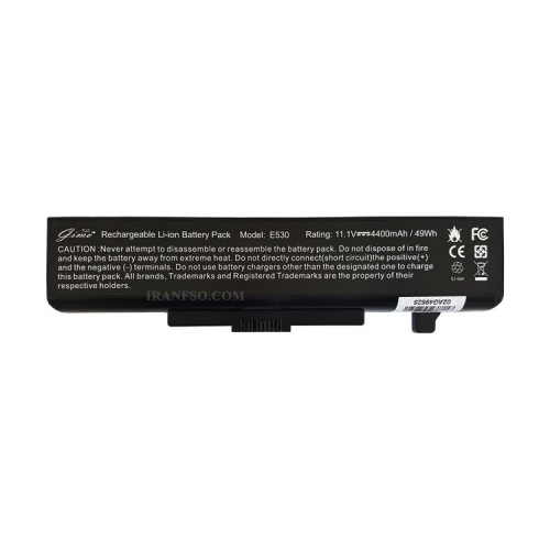باتری لپ تاپ لنوو ThinkPad E530-IdeaPad B590-6Cell Gimo Plus مشکی-49 وات ساعت