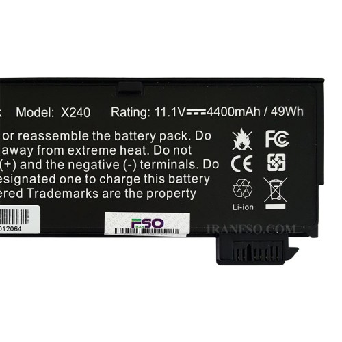باتری لپ تاپ لنوو ThinkPad X240-X260-T450-6Cell Gimo Plus مشکی-49 وات ساعت