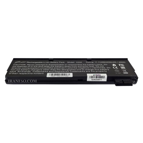 باتری لپ تاپ لنوو ThinkPad X240-X260-T450-6Cell Gimo Plus مشکی-49 وات ساعت