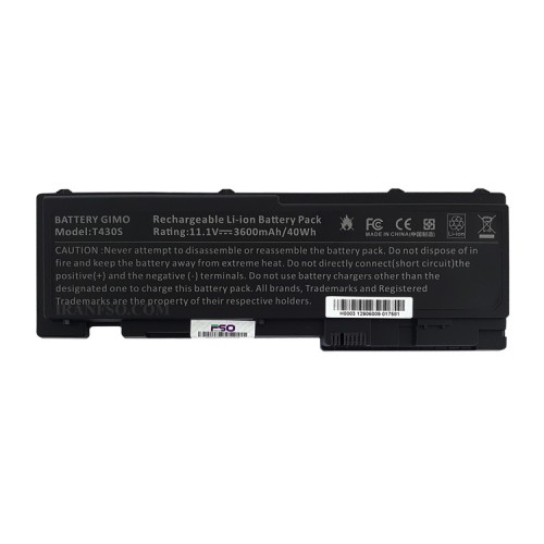 باتری لپ تاپ لنوو Thinkpad T430S-T420S-4Cell مشکی-40 وات ساعت