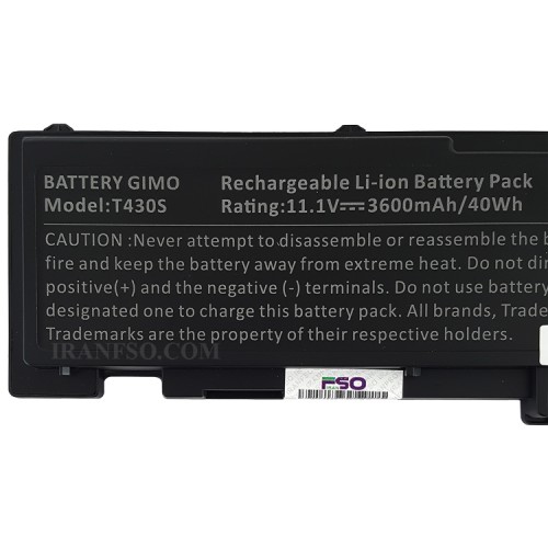 باتری لپ تاپ لنوو Thinkpad T430S-T420S-4Cell مشکی-40 وات ساعت