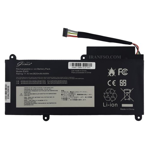 باتری لپ تاپ لنوو ThinkPad E450-E455-E460 Gimo Plus مشکی داخلی-47 وات ساعت
