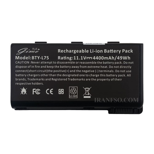 باتری لپ تاپ ام اس آی L74-6Cell Gimo Plus مشکی-49 وات ساعت