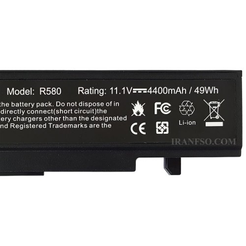 باتری لپ تاپ سامسونگ R468-R528-R580-6Cell Gimo Plus مشکی-49 وات ساعت