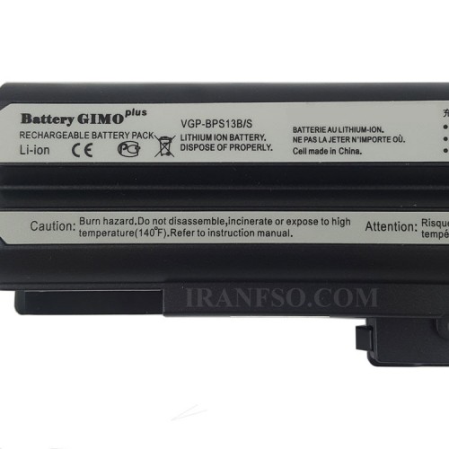 باتری لپ تاپ سونی BPS13 BPS21-6Cell Gimo Plus مشکی