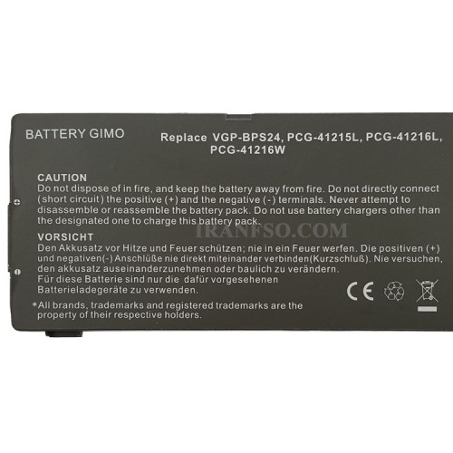 باتری لپ تاپ سونی BPS24-6Cell مشکی-داخلی