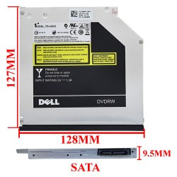 درایو لپ تاپ دی وی دی رایتر Sata Superslim 9.5mm برای دل Latitude E6400