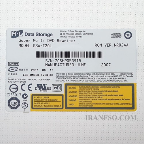 درایو لپ تاپ دی وی دی رایتر H.L IDE Slim 12.7mm
