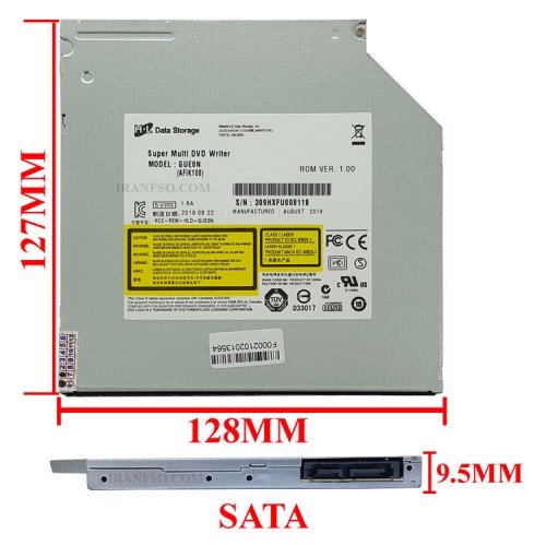 درایو لپ تاپ دی وی دی رایتر H.L Sata Superslim 9.5mm یک سال گارانتی