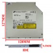درایو لپ تاپ دی وی دی رایتر H.L IDE Superslim 9.5mm مکشی-شش ماه گارانتی-ریفر