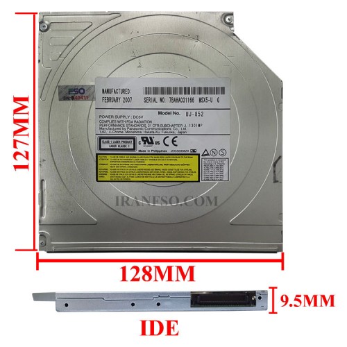 درایو لپ تاپ دی وی دی رایتر IDE Superslim 9.5mm برای سونی Z دست دوم