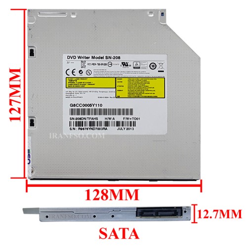 درایو لپ تاپ دی وی دی رایتر Sata Slim 12.7mm دست دوم