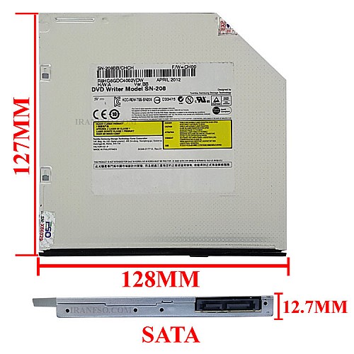 درایو لپ تاپ دی وی دی رایتر توشیبا-سامسونگ Sata Slim 12.7mm