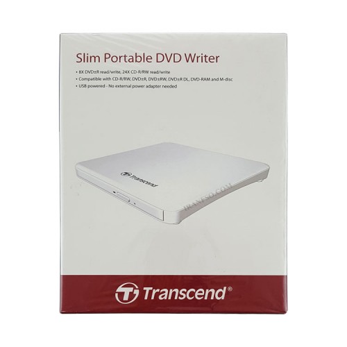 درایو لپ تاپ دی وی دی رایتر Transcend External سفید گارانتی آواژنگ
