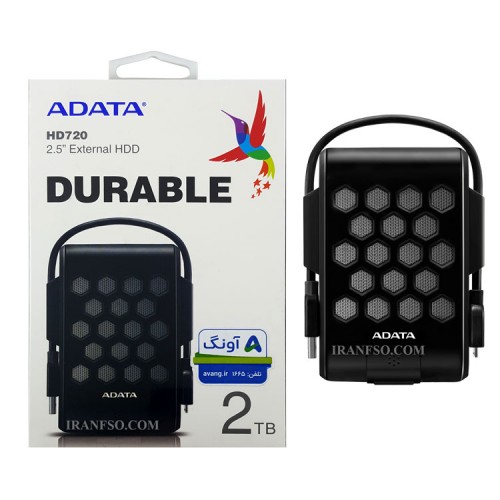 هارد HDD لپ تاپ 2 ترابایت Adata HD720 External مشکی-گارانتی آونگ