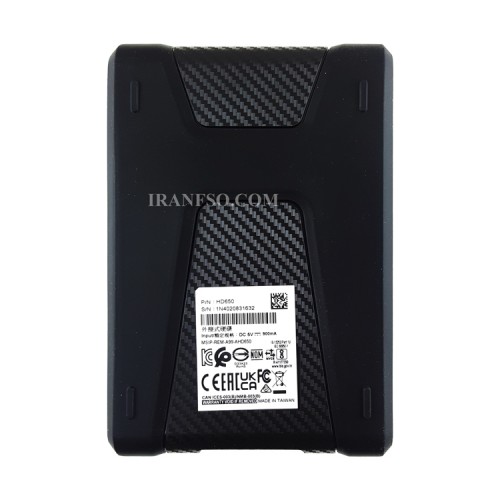 هارد HDD لپ تاپ 1 ترابایت Adata HD650 Durable External مشکی-گارانتی آونگ