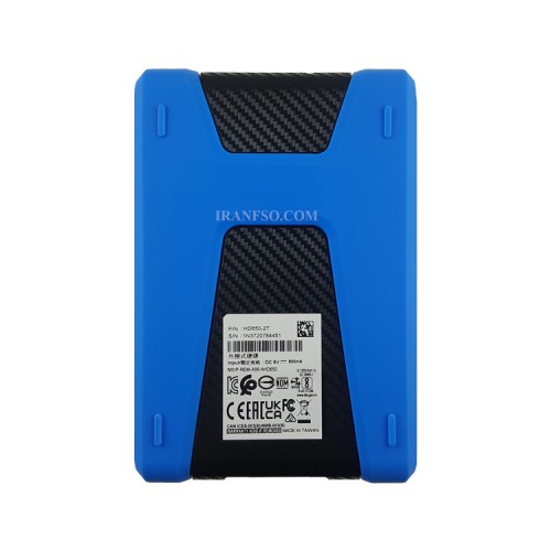 هارد HDD لپ تاپ 2 ترابایت Adata HD650 Durable External آبی-گارانتی آونگ