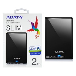 هارد HDD لپ تاپ 2 ترابایت Adata HV620S Slim External مشکی-گارانتی آونگ