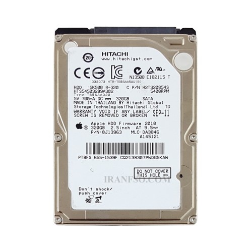 هارد HDD لپ تاپ 320 گیگابایت هیتاچی Sata 5400RPM-Refurbish سه ماه گارانتی