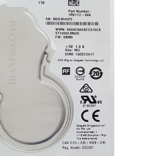 هارد HDD لپ تاپ 1 ترابایت Seagate Sata 5400RPM