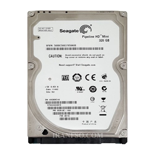 هارد HDD لپ تاپ 320 گیگابایت سی گیت Sata 5400RPM-Riffer