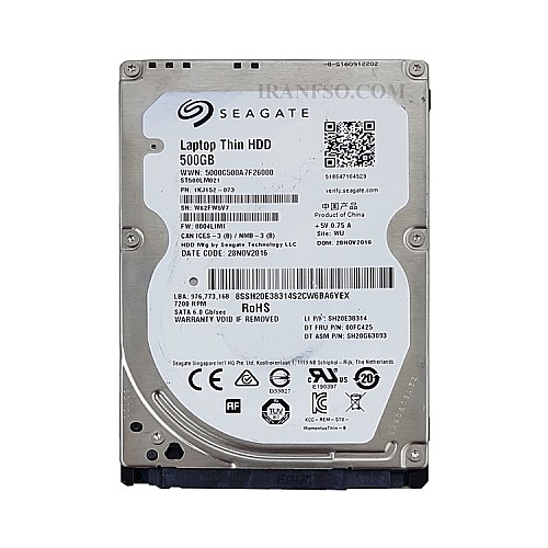 هارد HDD لپ تاپ 500 گیگابایت Seagate Sata 5400RPM Slim سه ماه گارانتی-ریفر