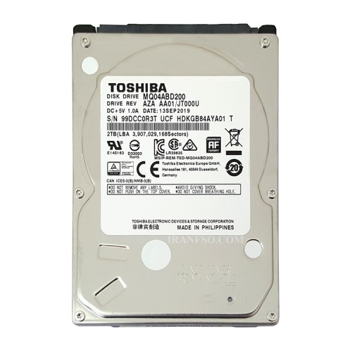 هارد HDD لپ تاپ 2 ترابایت توشیبا Sata 5400RPM دو سال گارانتی