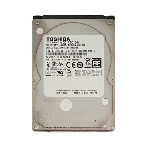 هارد HDD لپ تاپ 1 ترابایت توشیبا Sata 5400RPM-Riffer