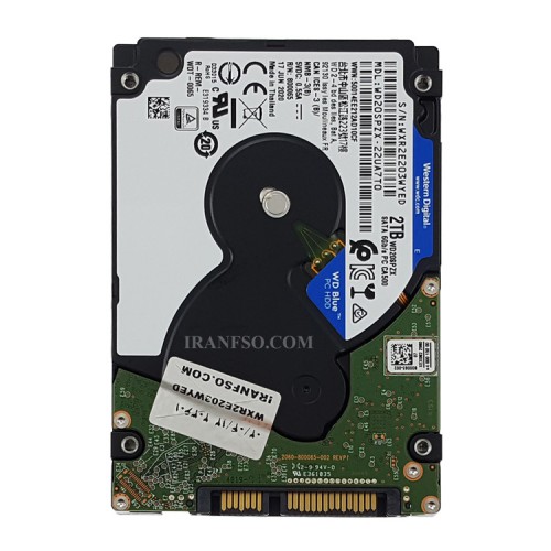 هارد HDD لپ تاپ 2 ترابایت وسترن Sata 5400RPM Slim یک سال گارانتی