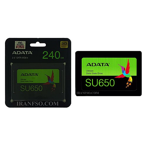 هارد SSD لپ تاپ 240 گیگابایت Adata Sata 2.5Inch SU650 یکسال گارانتی افق