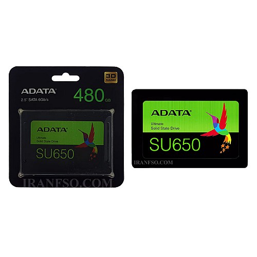 هارد SSD لپ تاپ 480 گیگابایت Adata Sata 2.5Inch SU650 یک سال گارانتی افق