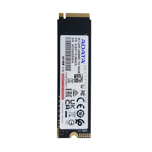 هارد SSD لپ تاپ 256 گیگابایت Adata M.2 NVME 2280_Legend 710 گارانتی آونگ