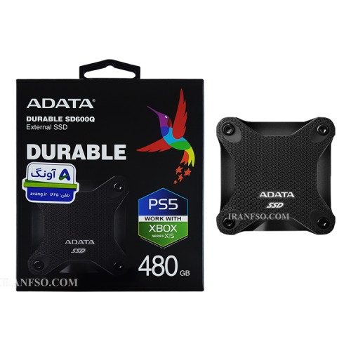 هارد SSD لپ تاپ 480 گیگابایت Adata SD600Q External مشکی-گارانتی آونگ